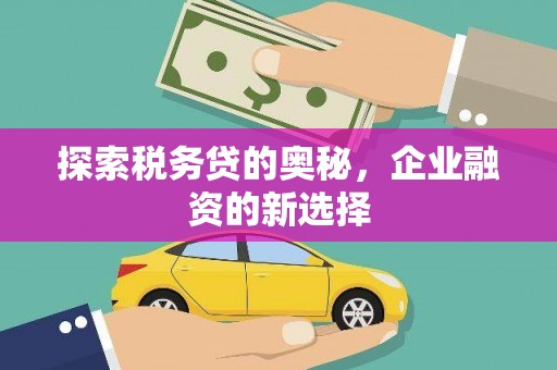 静乐探索税务贷的奥秘，企业融资的新选择