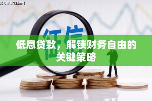 宜城低息贷款，解锁财务自由的关键策略