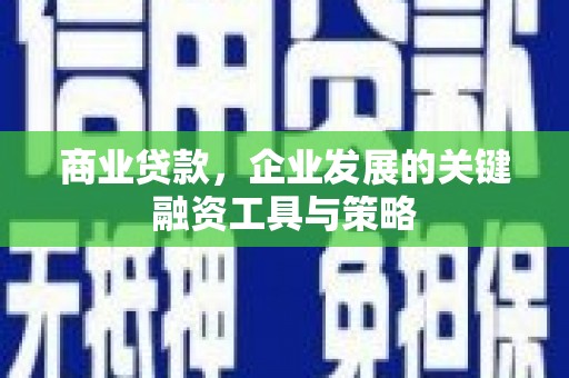 宜丰商业贷款，企业发展的关键融资工具与策略