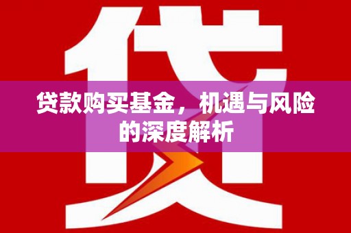 上街贷款购买基金，机遇与风险的深度解析