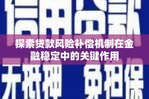 三民探索贷款风险补偿机制在金融稳定中的关键作用