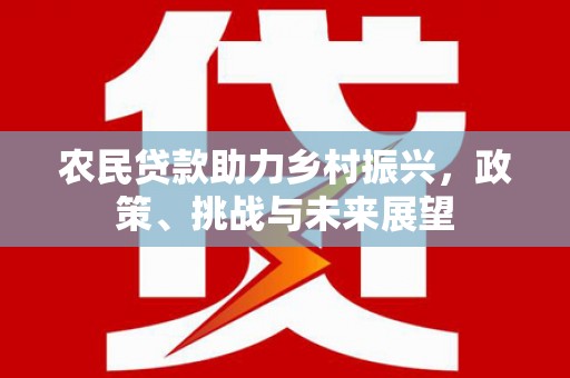 肃北农民贷款助力乡村振兴，政策、挑战与未来展望