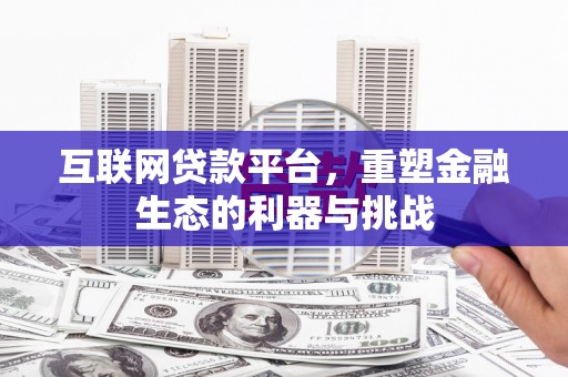嘉兴互联网贷款平台，重塑金融生态的利器与挑战