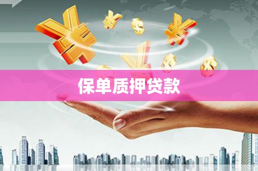唐山保单质押贷款