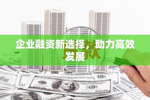 天宁企业融资新选择，助力高效发展