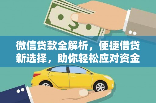 大岭山微信贷款全解析，便捷借贷新选择，助你轻松应对资金需求