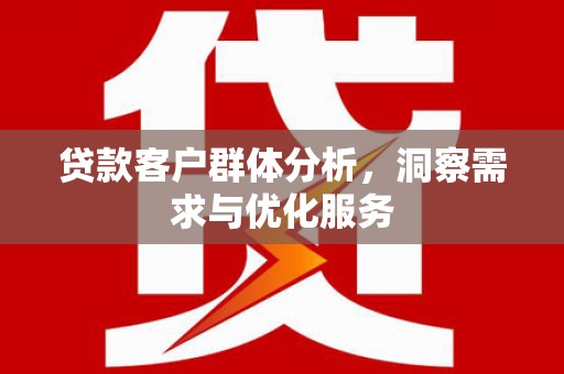 阆中贷款客户群体分析，洞察需求与优化服务